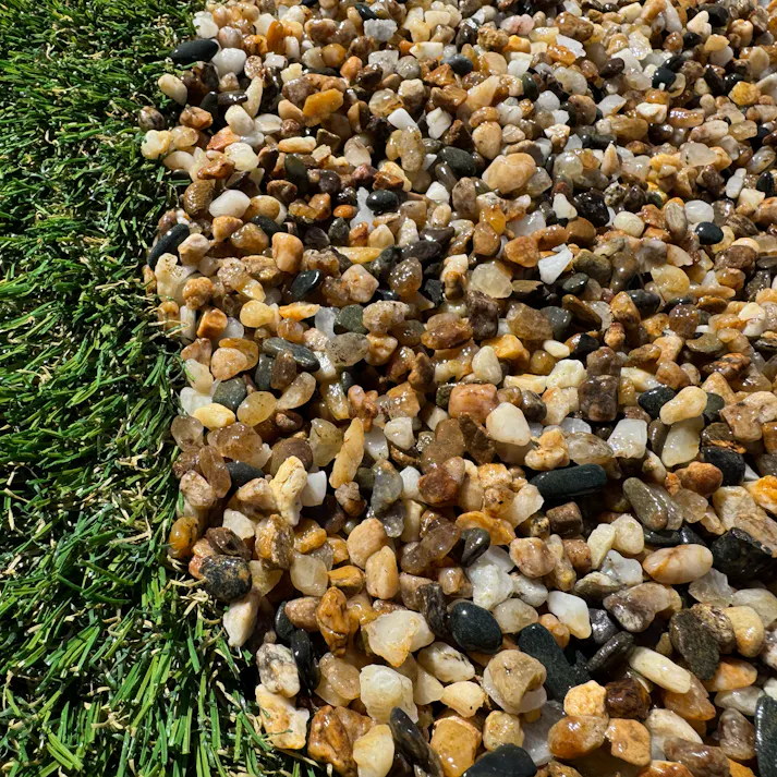 TAIKOH 越南部砂利 2分 5-7mm 10kg 化粧砂利 オレンジ イエロー ミックス 小