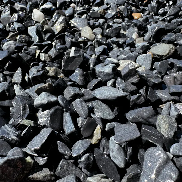 TAIKOH 高級玉石 ラーマグレー 5分 10-20mm 10kg 化粧砂利 グレー ブラック 黒 水磨き 玉石 中