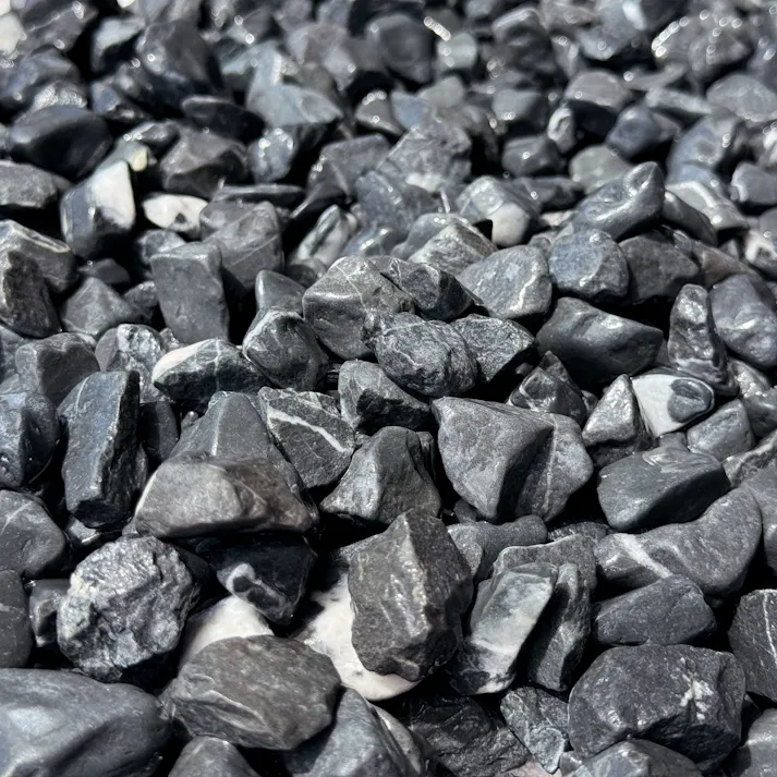 TAIKOH 高級玉石 ラーマグレー 8分 20-30mm 10kg 化粧砂利 グレー ブラック 黒 水磨き 玉石 中