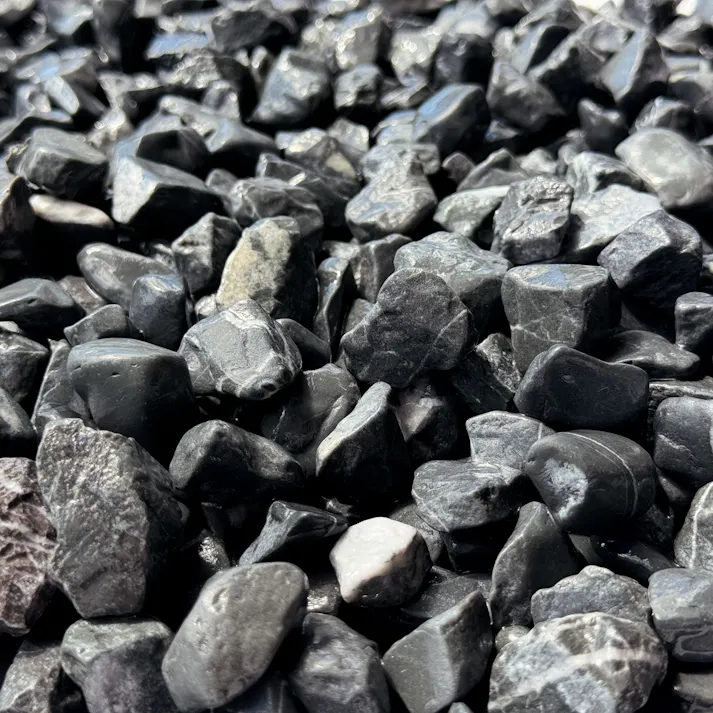 TAIKOH 高級玉石 ラーマグレー 8分 20-30mm 10kg 化粧砂利 グレー ブラック 黒 水磨き 玉石 中