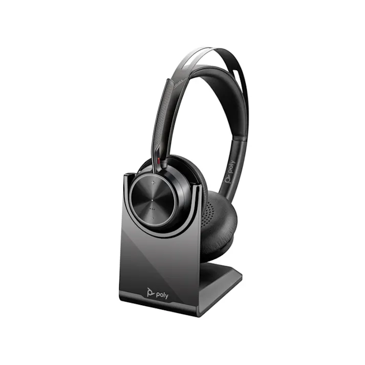 Poly Voyager Focus 2 USB-Cドングル付 +USB-A 変換アダプタ付 充電スタン