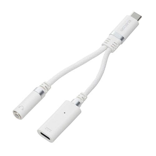 USB Type-C(TM) - φ3.5mm変換ケーブル(高耐久/27W) ホワイト メーカー在庫品 パソコン・周辺機器 USB Type-C(TM) - φ3.5mm変換ケーブル(高耐久/27W) ホワイト メーカー在庫品 パソコン・周辺機器