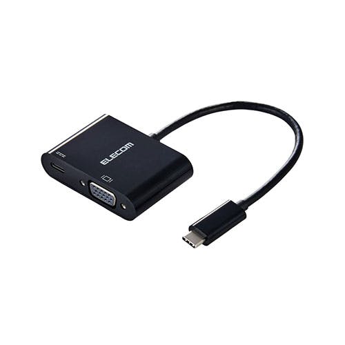 USB Type-C(TM) - VGA変換アダプター 1ポート USB PD ブラック メーカー在庫品 パソコン・周辺機器 USB Type-C(TM) - VGA変換アダプター 1ポート USB PD ブラック メーカー在庫品 パソコン・周辺機器