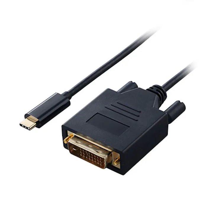 USB Type-C - DVI 変換 ケーブル 1m 1920×1080 60Hz ブラック