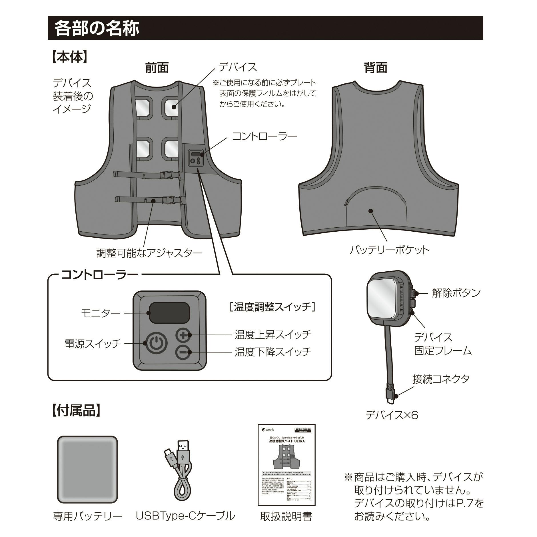 2025年夏 新作 フルセット】 大進 冷暖切替えベスト ペルチェ