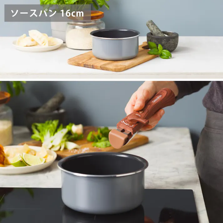 グリーンパン クリックシェフ 9点セット CC009850-104 フライパンセット 着脱ハンドル ガス火 IH対応 GREENPAN【取っ手が取れる フライパン 鍋セット IH セラミック PFOA PFASフリー フッ素不使用】 チャコールグレー