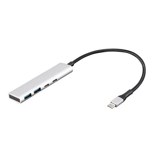 USB3.2Gen1Type-C4ポート(Cx2/Ax2)アルミハブ/シルバー 目安在庫=△ パソコン・周辺機器 USB3.2Gen1Type-C4ポート(Cx2/Ax2)アルミハブ/シルバー 目安在庫=△ パソコン・周辺機器