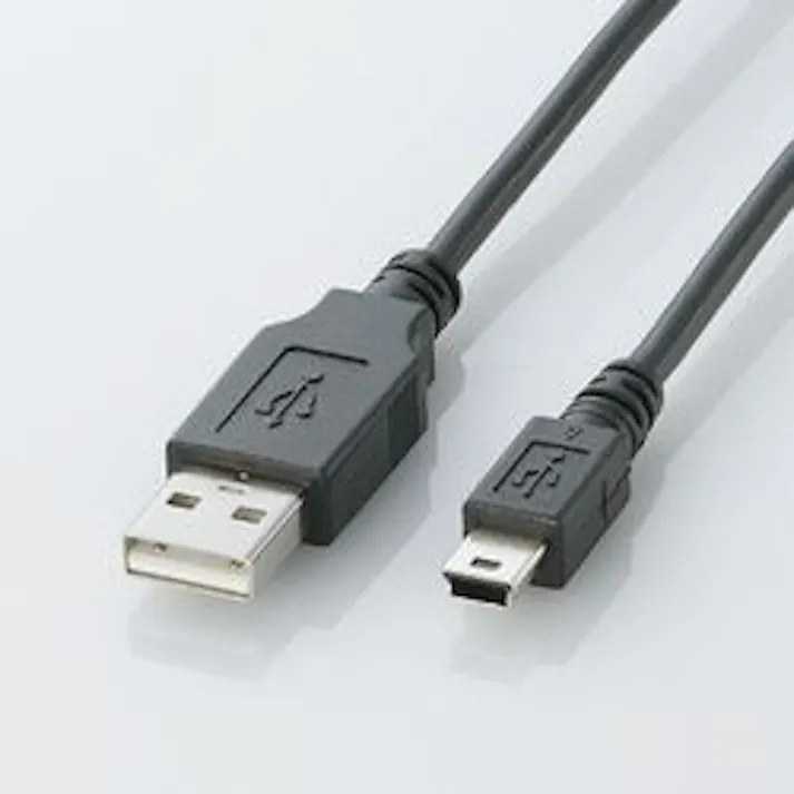 USB2.0ケーブル A-miniBタイプ 0.5m(ブラック) U2C-M05BK 目安在庫=△