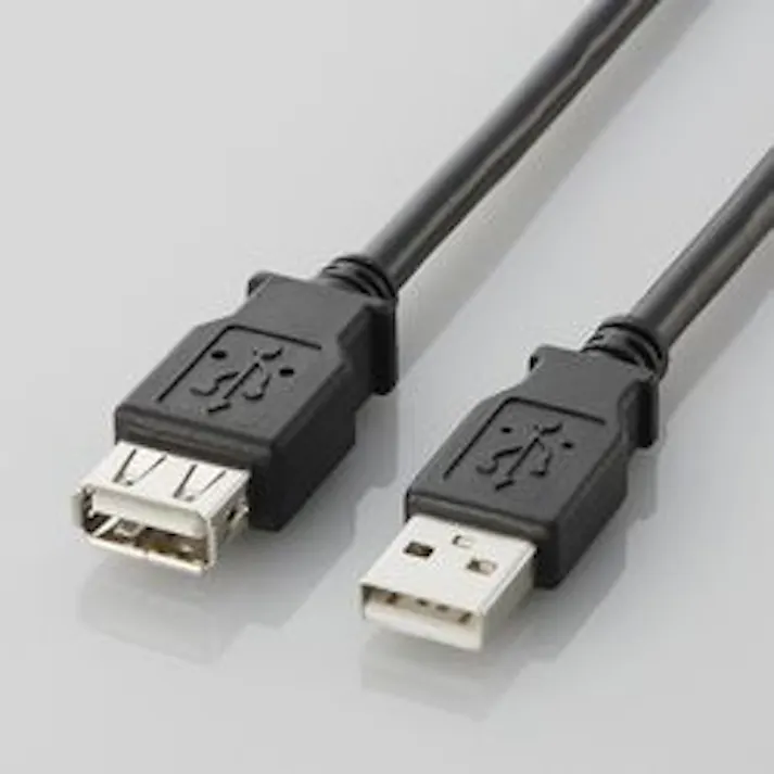 USB2.0準拠 延長ケーブル Aタイプ 1.0m(ブラック) U2C-E10BK 目安在庫=△