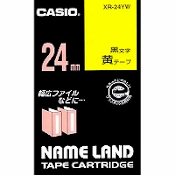 ネームランドテープ 24ミリ 黄地に黒文字 XR-24YW 目安在庫=△