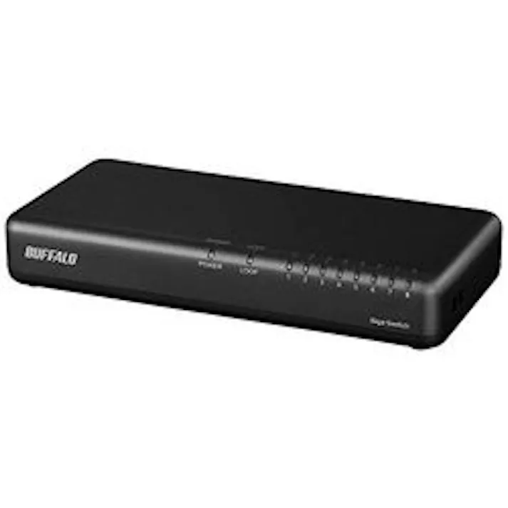 LSW6-GT-8NP/BK Giga 8ポート スイッチングハブ 電源内蔵