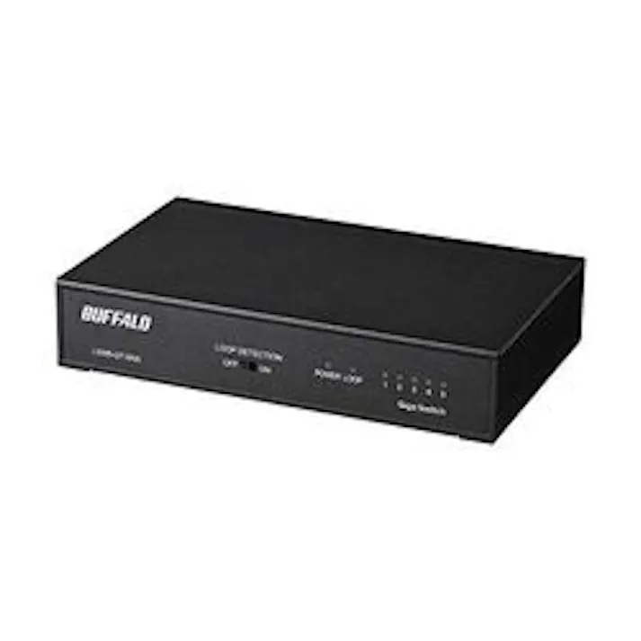 LSW6-GT-5NS/BK Giga 5ポート スイッチングハブ 電源内蔵 金属筐体