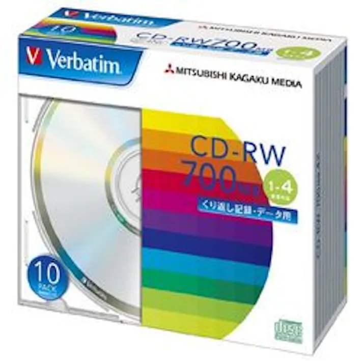 CD-RW 700MB 10枚スリム・シルバー SW80QU10V1 目安在庫=○