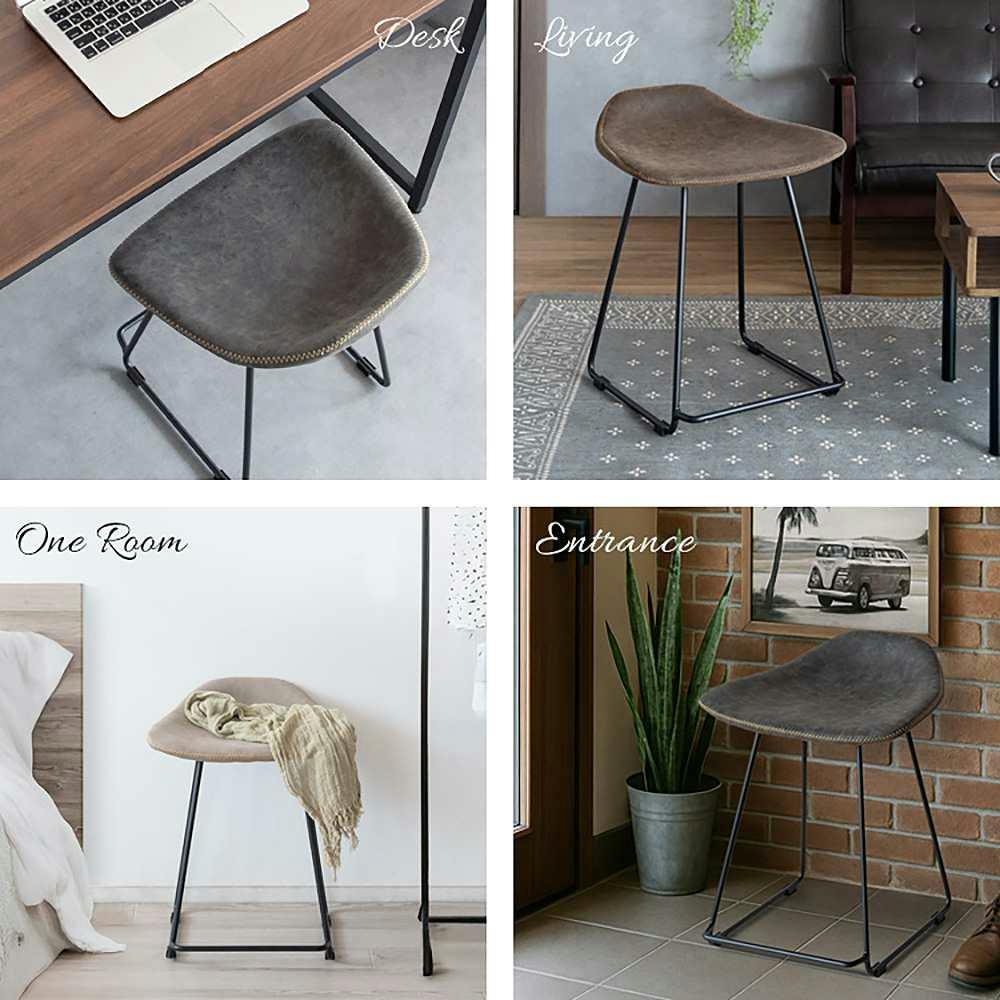 アメリカ製 カリフォルニア アクリルスツール レザーシート 低反発 回転式 アメリカ製 カリフォルニア アクリルスツール レザーシート 低反発