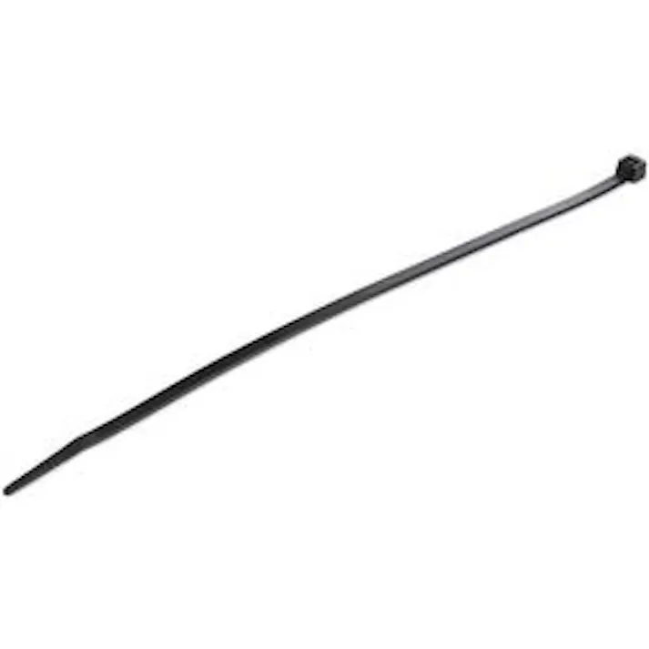 結束バンド/ナイロン製/100本/ブラック/長さ25cm/幅4mm 目安在庫=○
