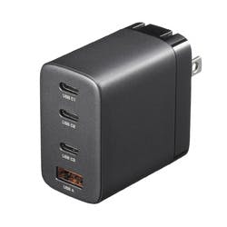 USB PD対応AC充電器(PD65W・C×3+A×1) 充電器・チャージャー USB PD対応AC充電器(PD65W・C×3+A×1) 充電器・チャージャー