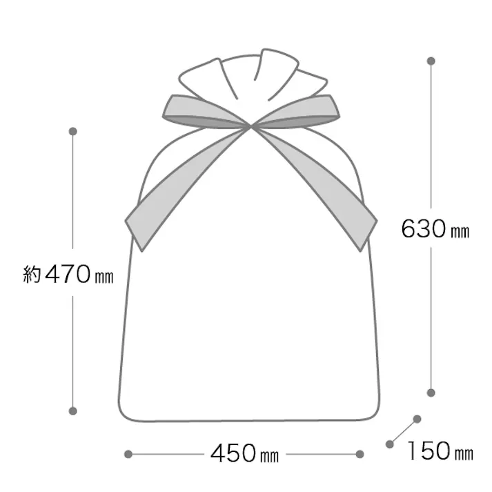 ヘッズ 袋-不織布-巾着 W450×D150×H630mm 10枚 HEADS DFC-RBL