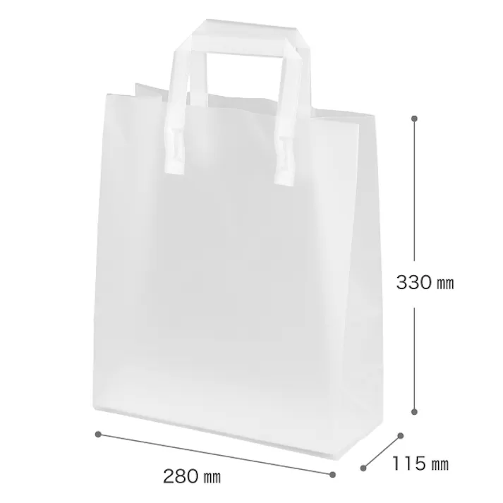 ヘッズ 袋-PE-ハンドル付 W280×D115×H330mm 20枚 HEADS PLF-2B