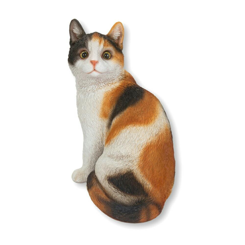 Woobia ウービア 【振り返る三毛猫】 (幅21.5cm×奥行15cm×高さ