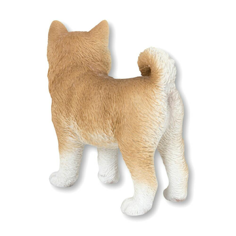いっぬ様 Woobia ウービア 【ソフト 右向き豆しば 白】 (幅6.5cm×奥行6cm