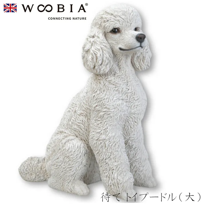 【Woobia(ウービア)】【待て トイプードル(大)】 (幅38.5cm×奥行21.8cm×高さ48.5cm)犬 いぬ イヌ ドッグ dog かわいい 置物 リアル 動物 おしゃれ インテリア ガーデニング イギリス 人形 オーナメント ペット #4582756141078/H13092