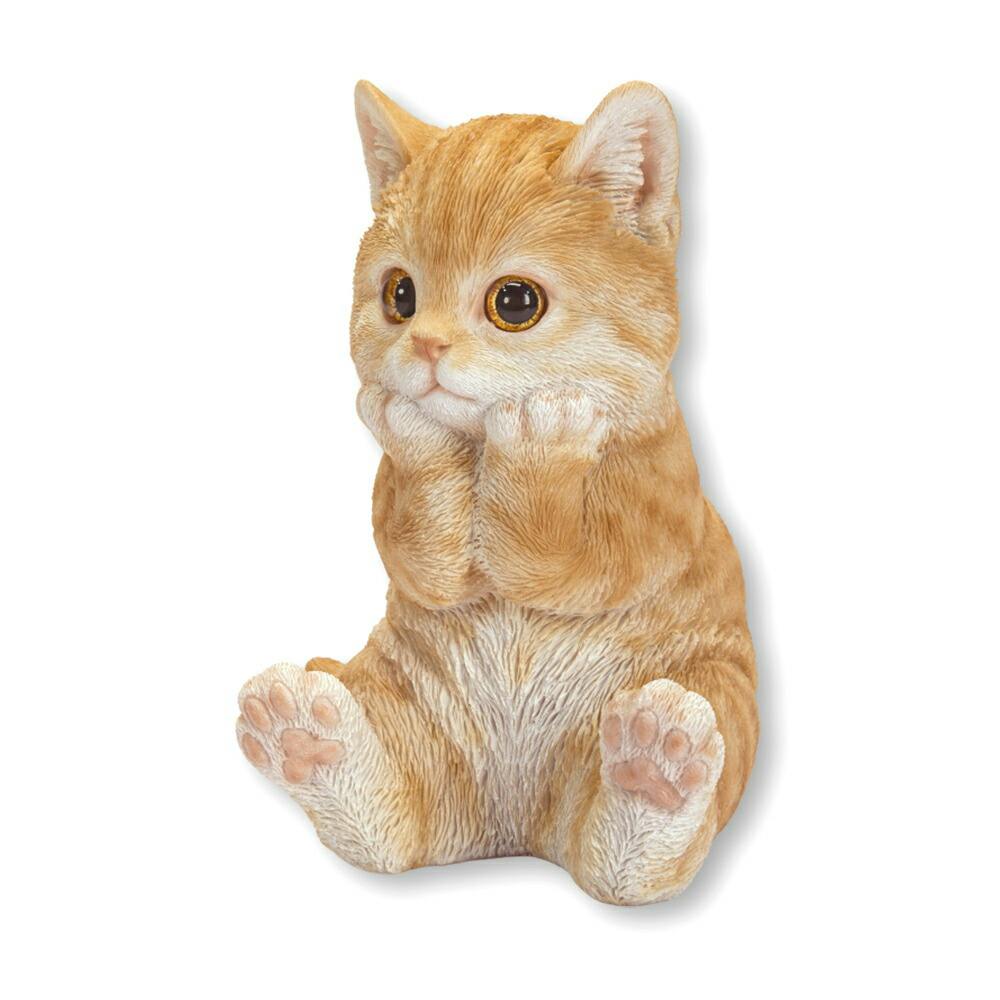 キュートな猫洋書　猫洋書　ヴィクトリアン洋書　猫写真洋書　猫ミニトランプ Woobia ウービア 【頬杖をつく茶トラ猫】 (幅12cm×奥行11cm×高さ