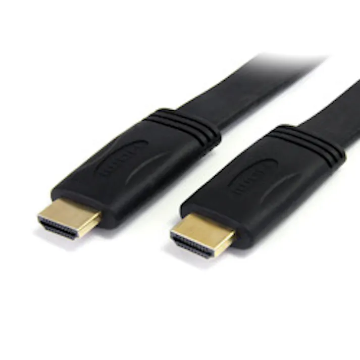 HDMI 1.4 ケーブル/1.8m/フラットタイプ/オス - オス/ブラック 目安在庫=△