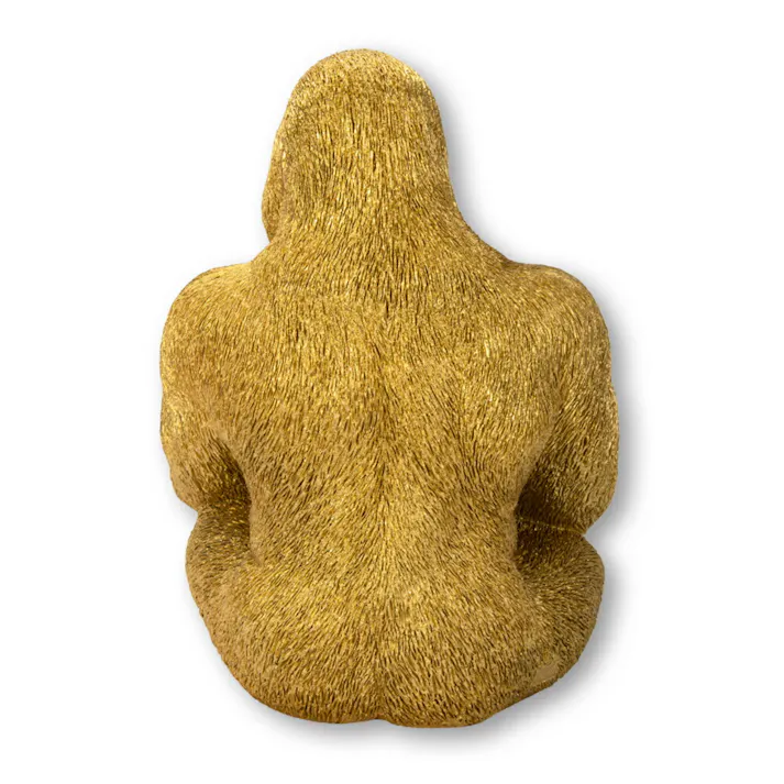 Woobia ウービア 【ゴールドゴリラの小物置き(マグネットで取り外し可能皿)】 (幅32cm×奥行28.3cm×高さ37cm)かわいい マグネット リアル おしゃれ インテリア ガーデニング イギリス 人形 オーナメント ペット #4582756140231/H20536-1-1