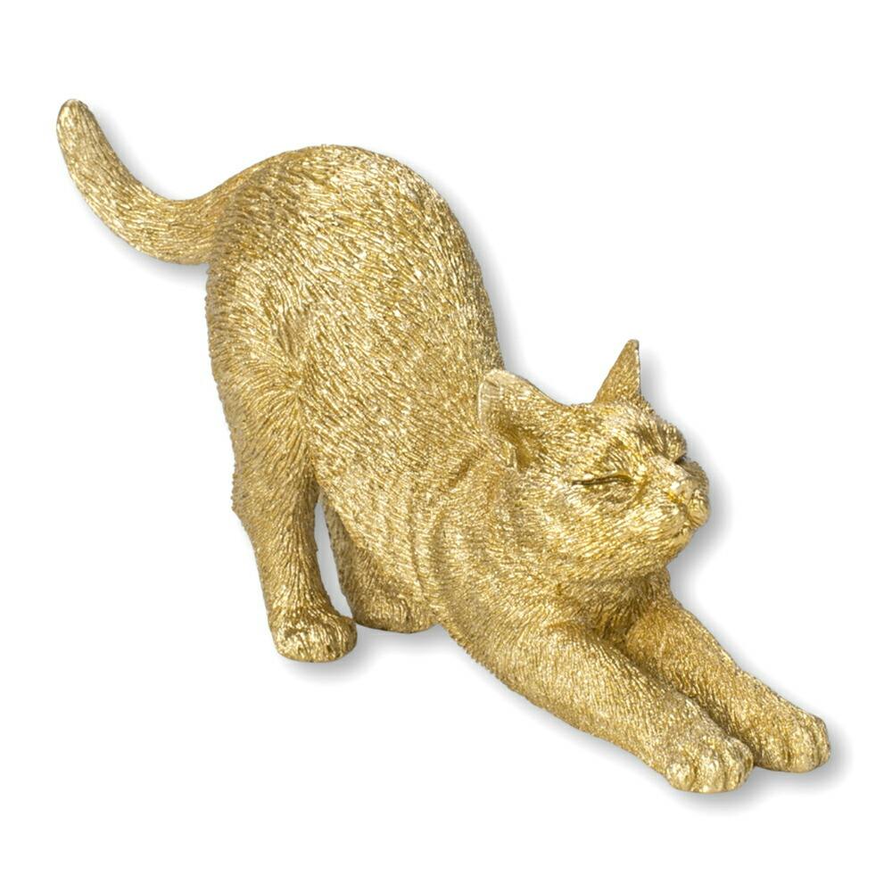 Woobia ウービア 【ストレッチ猫 ゴールド】 (幅8.5cm×奥行2cm