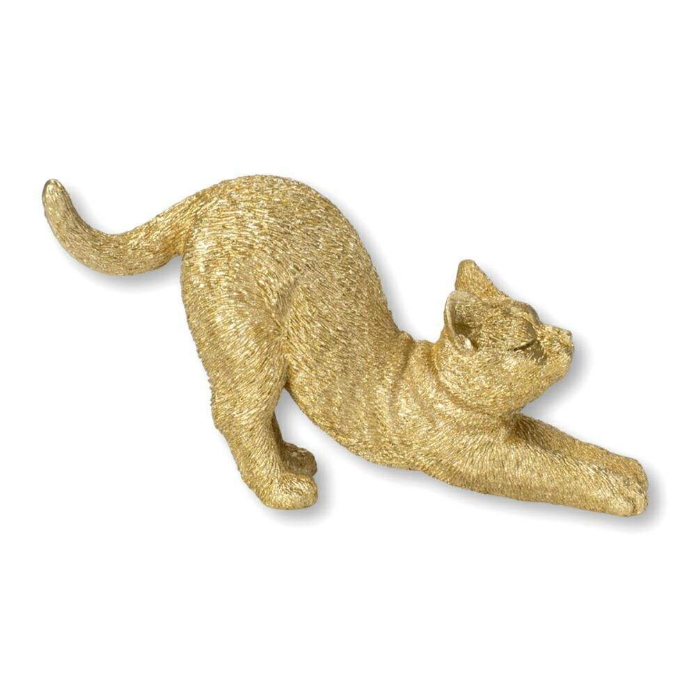 Woobia ウービア 【ストレッチ猫 ゴールド】 (幅8.5cm×奥行2cm