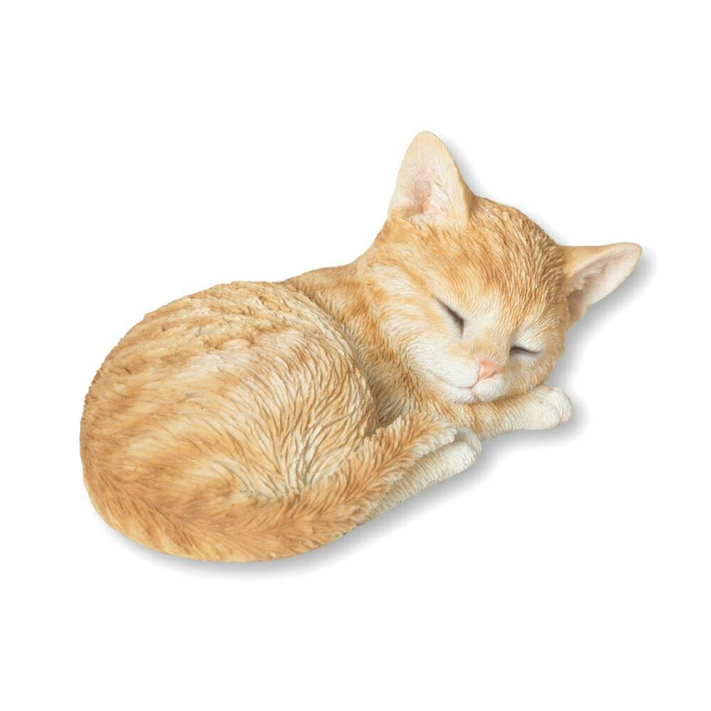 猫茶 (※)メルカリ便 Woobia ウービア 【巻き座り茶トラ猫（小）】 (幅12cm×奥行8cm