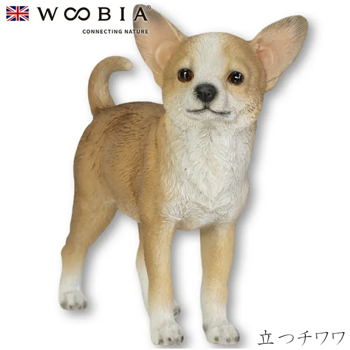 【Woobia(ウービア)】【立つチワワ】 (幅10.7cm×奥行4.3cm×高さ10.5cm)犬 いぬ イヌ ドッグ dog かわいい 置物 リアル 動物 おしゃれ インテリア ガーデニング イギリス 人形 オーナメント ペット #4582756139341