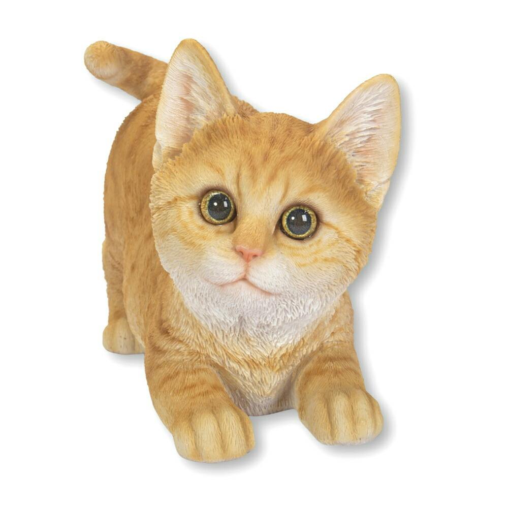 ねこ地蔵　合掌ねこ　茶トラ猫 巻き座り茶トラ猫（小）｜WooBia公式オンラインショップ