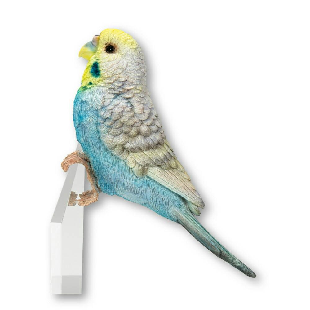 Woobia ウービア 【縁飾り 水色セキセイインコ】 (幅18.5cm×奥行