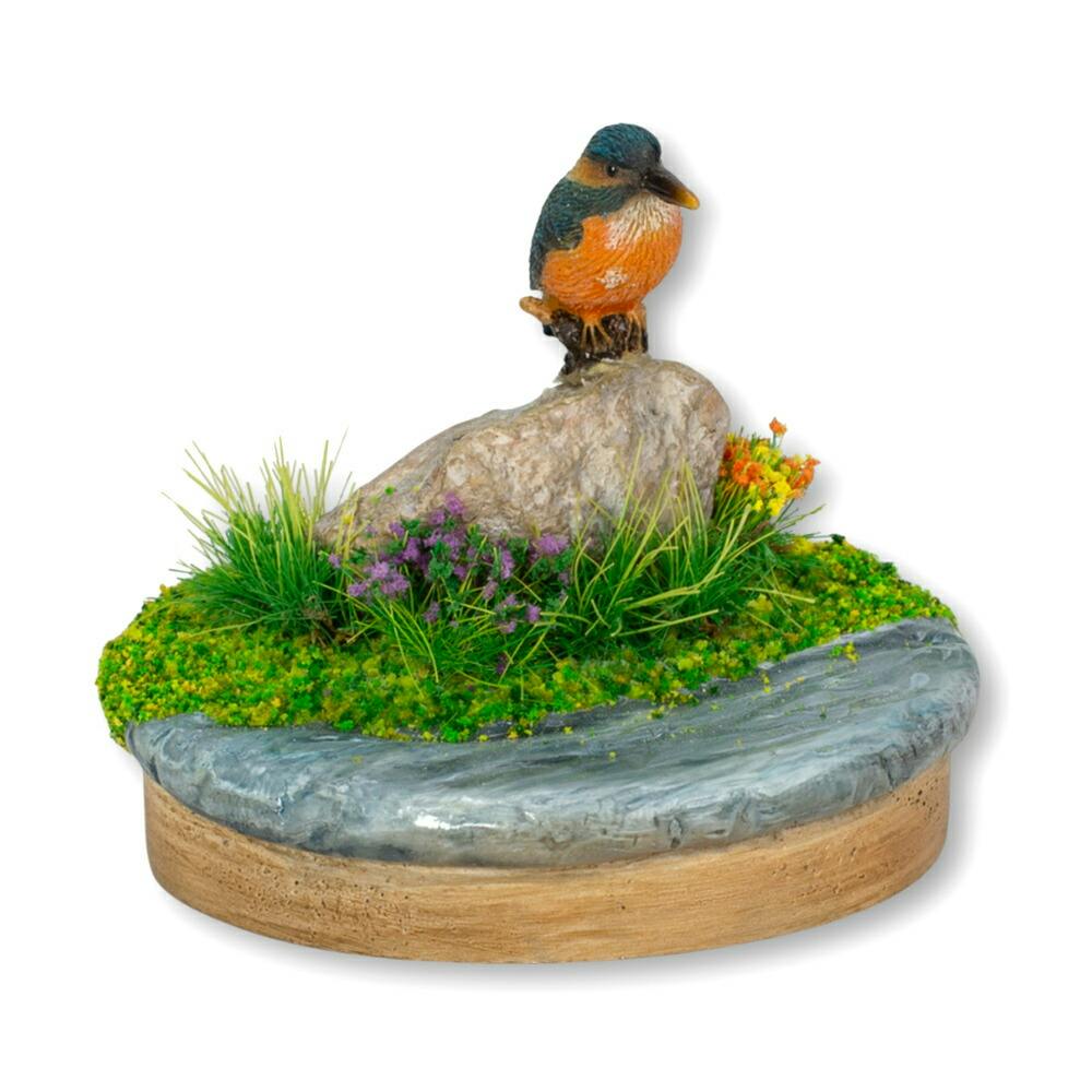 Woobia ウービア 【岩にとまるカワセミのミニセット】 (幅6cm