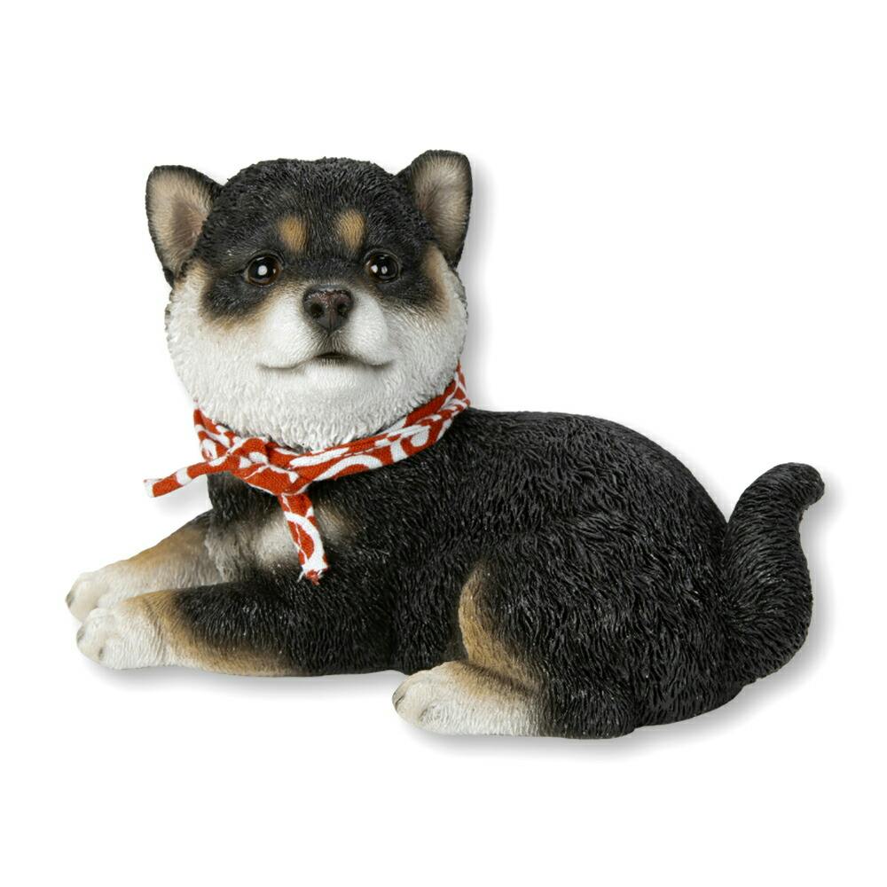 Woobia ウービア 【横座り豆黒柴犬】 (幅15.5cm×奥行8.5cm×高さ