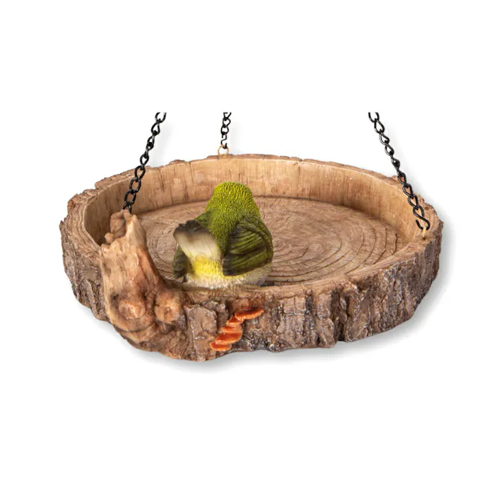 皿 【鳥の餌皿】 (幅18.5cm×奥行18.5cm×高さ6.5cm)かわいい 置物 リアル 動物 おしゃれ インテリア ガーデニング イギリス 人形 オーナメント ペット #4582756136357/H19097-1