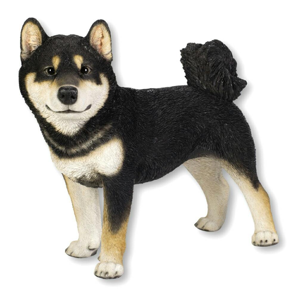 Woobia ウービア 【左向きに立つ 黒柴犬（大）】 (幅49cm×奥行