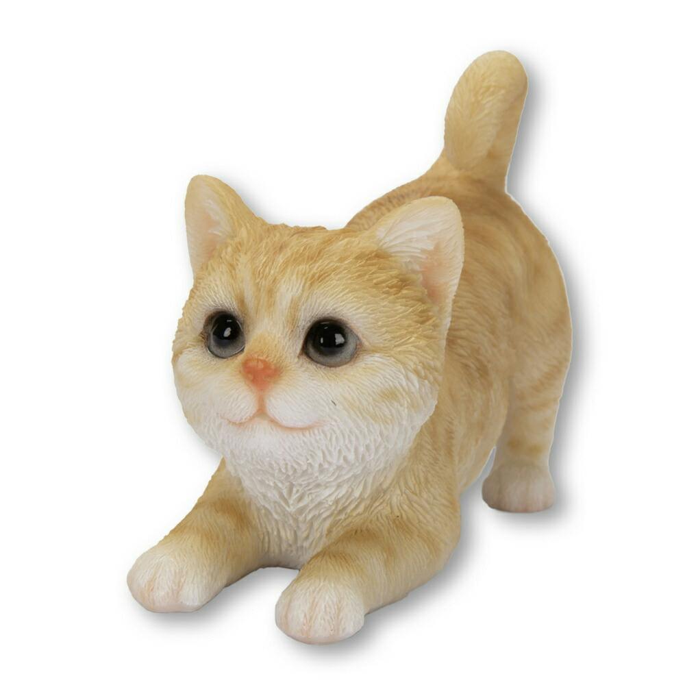 Woobia ウービア 【じゃれる茶トラ猫（小）】 (幅8cm×奥行4cm×高