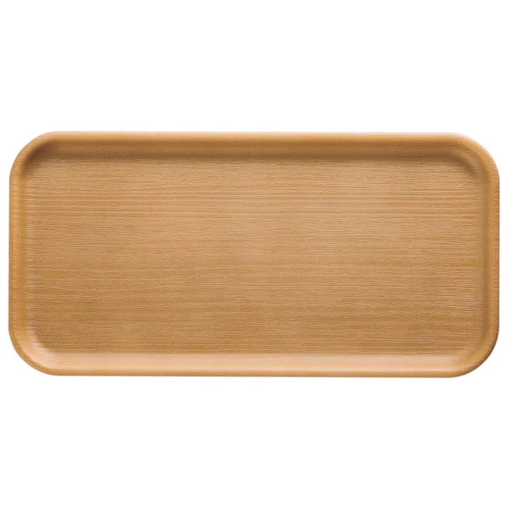 【NH home 24cm 長角トレー】長方形 お盆 軽い 落としても割れにくい カフェ風 木製風 木目調 食器 オシャレ 大人 かわいい プレゼント 日本製【正和】/ナチュラル #4930689794791