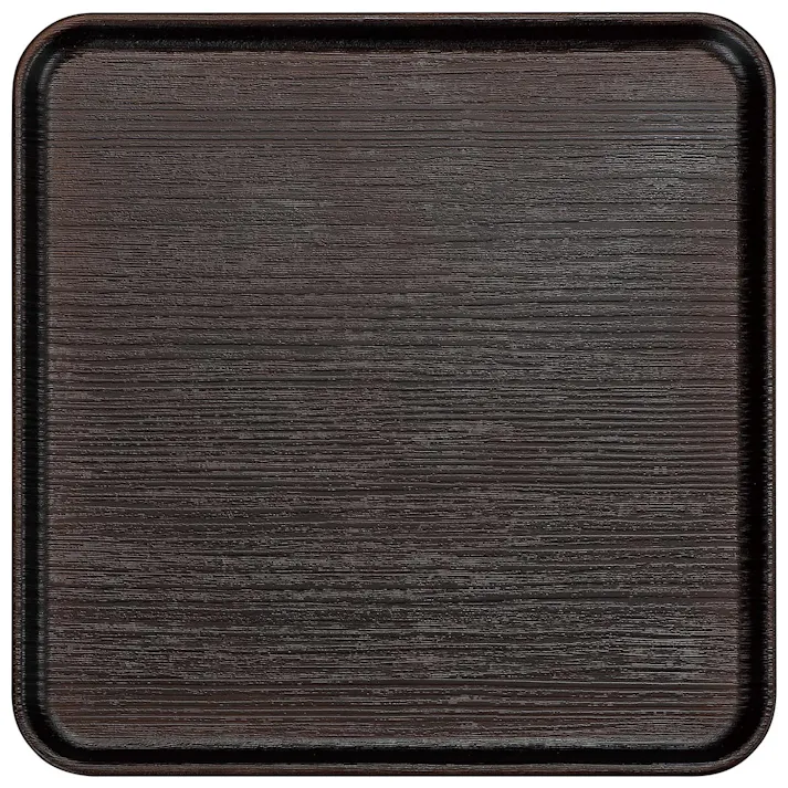 【NH home 24cm 正角トレー】正方形 お盆 軽い 落としても割れにくい カフェ風 木製風 木目調 おしゃれ オシャレ 大人 かわいい プレゼント 日本製【正和】/ダークブラウン #4930689795347