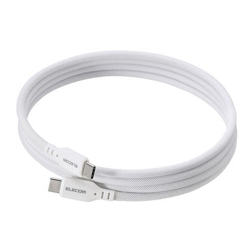 USB-C ケーブル (TypeC to C) 1.5m PD 60W 断線シニクイ ナイロンメッシュ マグネット内蔵 データ転送 ホワイト メーカー在庫品 パソコン・周辺機器 USB-C ケーブル (TypeC to C) 1.5m PD 60W 断線シニクイ ナイロンメッシュ マグネット内蔵 データ転送 ホワイト メーカー在庫品 パソコン・周辺機器