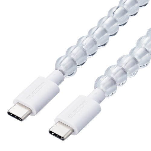 USB-C ケーブル ( TypeC to C ) PD 60W コードジュエリー クリア メーカー在庫品 スマートフォンアクセサリ USB-C ケーブル ( TypeC to C ) PD 60W コードジュエリー クリア メーカー在庫品 スマートフォンアクセサリ