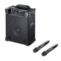 ワイヤレスマイク付拡声器スピーカー(バッテリー内蔵Wマイク2本対応) テレビ・AV機器 ワイヤレスマイク付拡声器スピーカー(バッテリー内蔵Wマイク2本対応) テレビ・AV機器