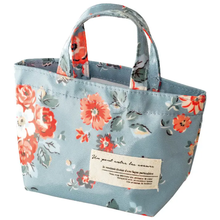 ヘッズ トレイ・カゴ-布 W200(130)×D70×H120mm ボンフルールトートバッグ-XS/ブルー(6枚) HEADS BOF-XSB2