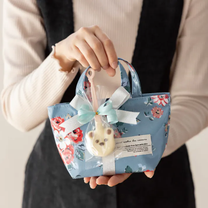 ヘッズ トレイ・カゴ-布 W200(130)×D70×H120mm ボンフルールトートバッグ-XS/ブルー(6枚) HEADS BOF-XSB2