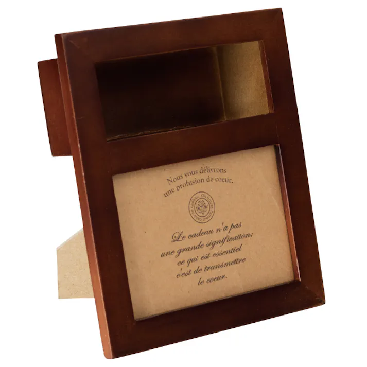 ヘッズ トレイ・カゴ-木 外寸:W160×D60×H190mm カンパーニュウッドフレーム-1/ブラウン(6個) HEADS CNC-WFR1