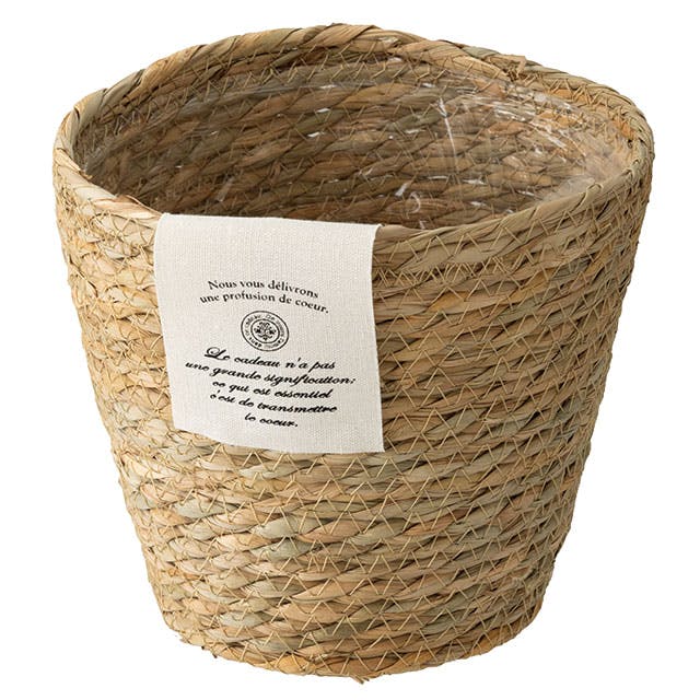 ヘッズ トレイ・カゴ－自然素材 直径185(125)×H170mm カンパーニュ
