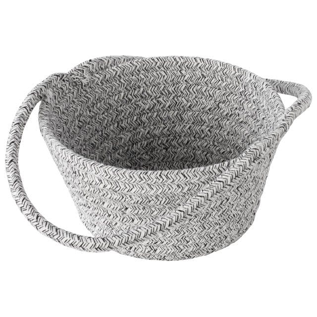 布バスケット ヘッズ トレイ・カゴ－布 直径170(120)×H90mm コットンロープ