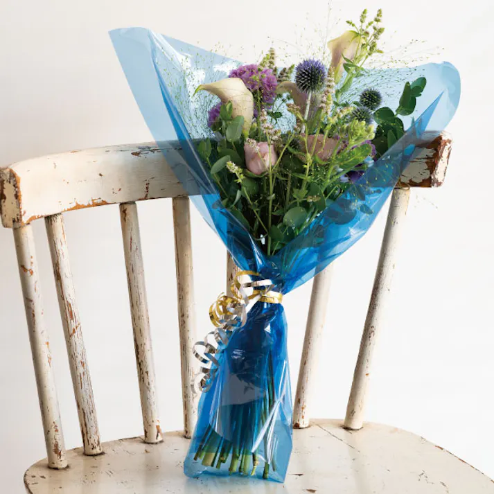 ヘッズ 包-PP-ロール W500mm×20m巻 クリアカラーOPPロール-3/ブルー(1巻) HEADS CRC-RO3